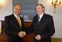 Minister Olmert with the Secretary General of the