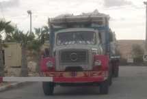 An Egyptian truck at the crossing