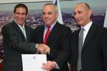 Gen. (Res.) Yiftah Ron-Tal, Yuval Steinitz and Uzi