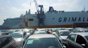 The drivers were supposed to unload cars from a ro-ro ship, that was due to anchor at the port on Saturday night