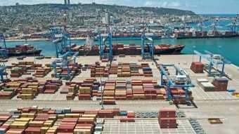 The TEU 10,000 Gustav Maersk will be the first container vessel to call at Haifa on September